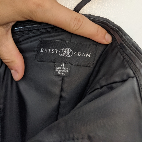 Betsy & Adam Black Evening Gown - Picture 4 of 7